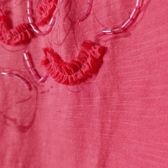 Kiara XL Long Sleeve Embellished Pullover Pink New - Picture 4 of 10